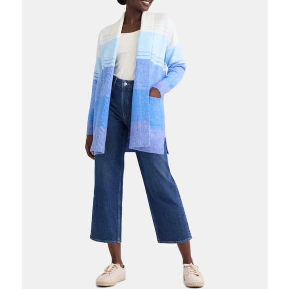 Time and Tru Women's Size XS (0-2) Brushed Longline Cardigan Sweater Midweight - Picture 3 of 6